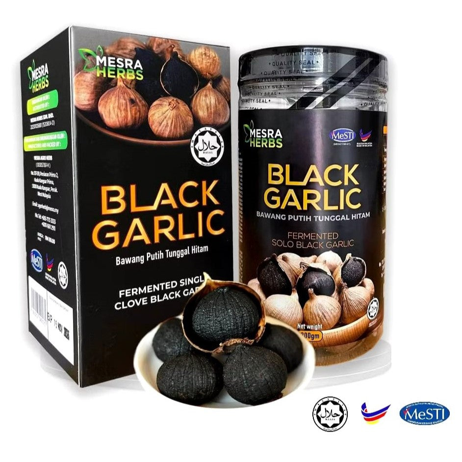 Mesra Herbs Black Garlic Fermented Solo Black Garlic