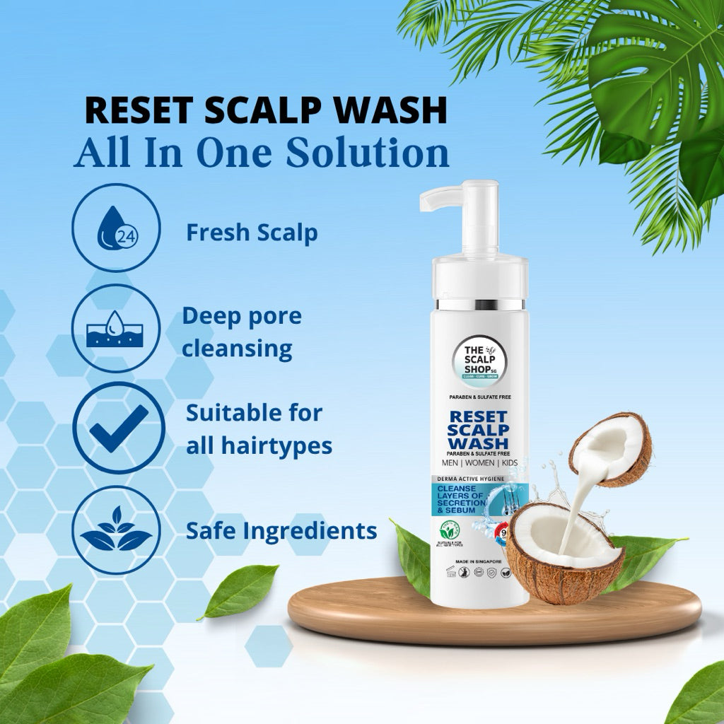 Hair Grow Scalp Wash All in one Shampoo 150ml Made In Singapore