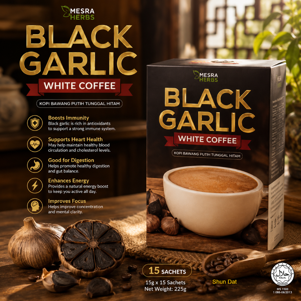 Ad-din Coffee Moringa, Black Garlic Sacha Inchi and Product